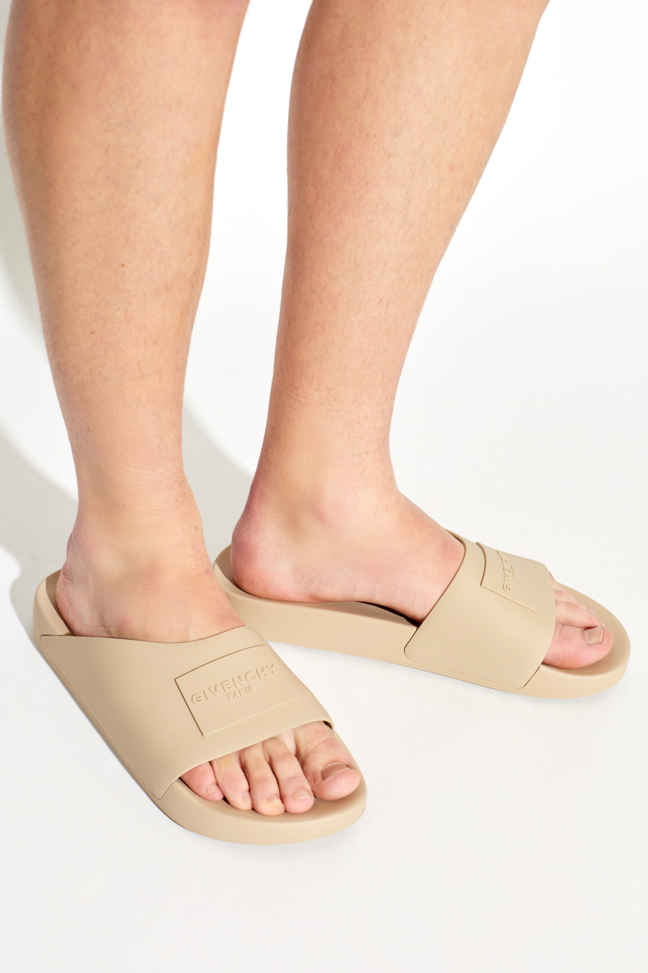 Givenchy Rubber slides with logo | Men's | Vitkac